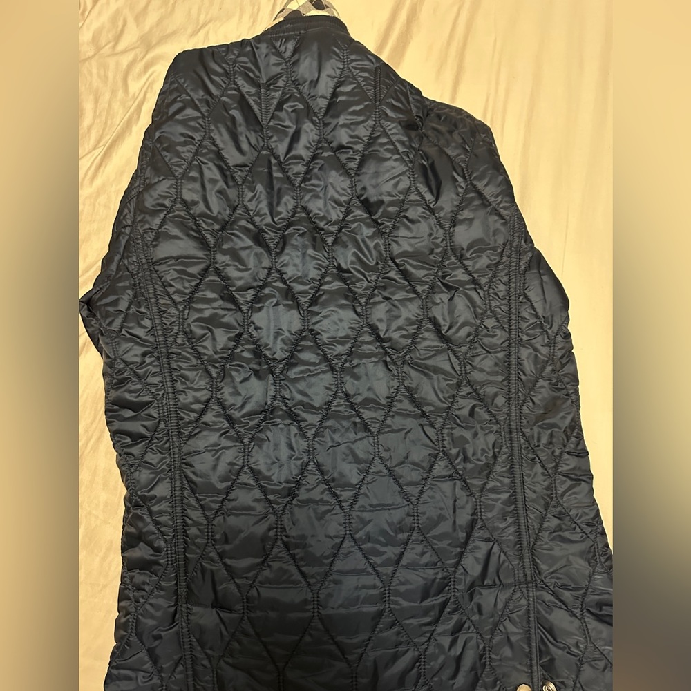 Burberry Quilted Jacket Elbow Patch Navy Nylon Co… - image 2